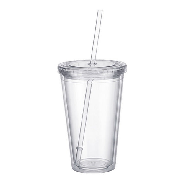 Double-walled Ice Cold Drink Coffee Juice Tea Cup Reusable