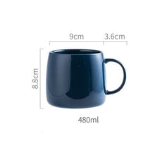 Load image into Gallery viewer, NIMITIME Ceramic Nordic Style Solid European Bright Water Mug Office Handle Mug Household Milk Tea Coffee Cup Drinkware

